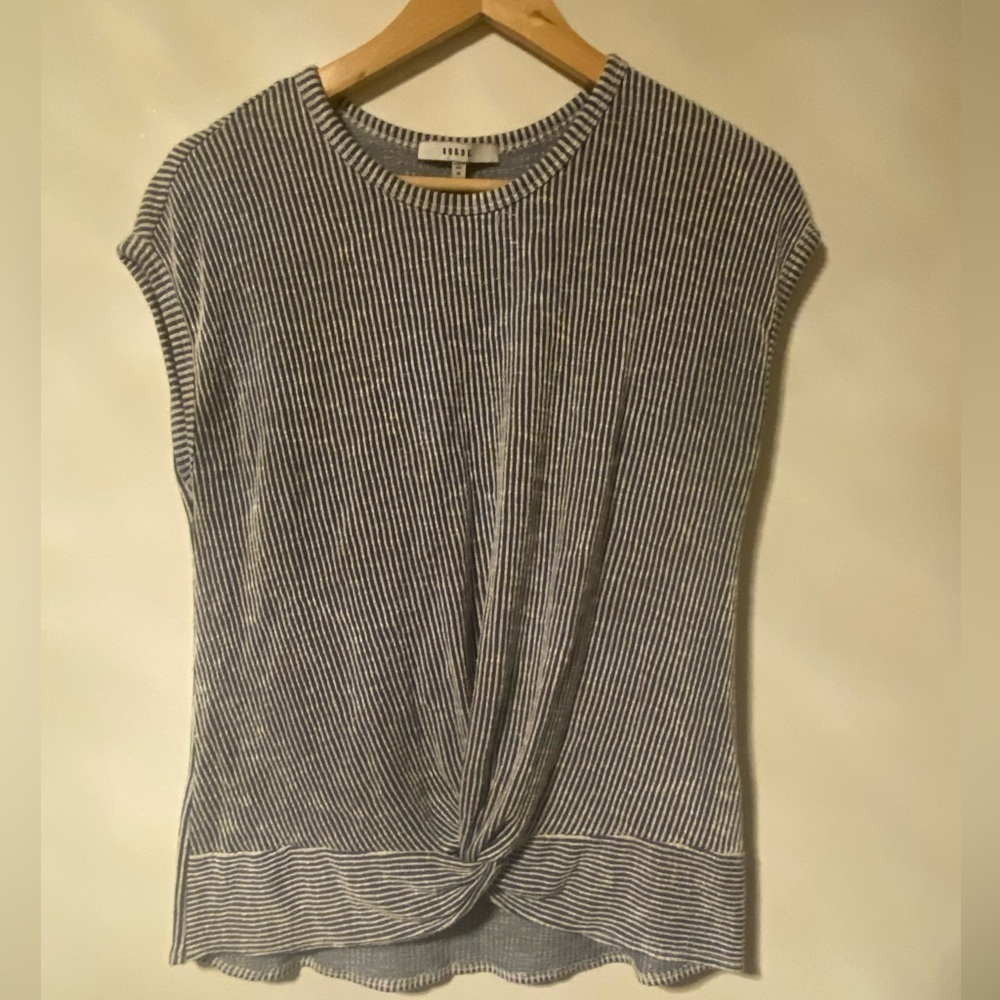 Ro & De-Navy & White Striped T-Shirt
